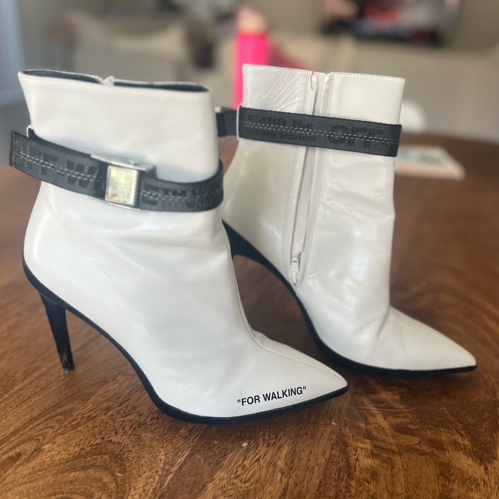 Off-White c/o Virgil Abloh “For Walking” Leather Boots